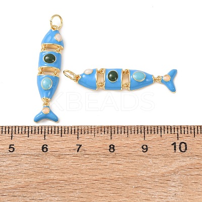 Brass Enamel Pendants KK-C143-44A-G01-1