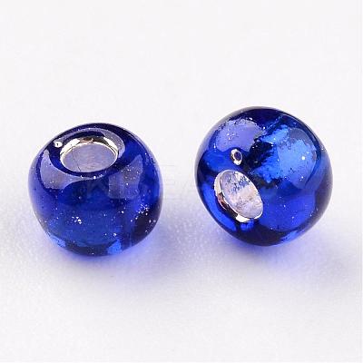 6/0 Round Silver Lined Round Hole Glass Seed Beads X-SEED-A005-4mm-28-1