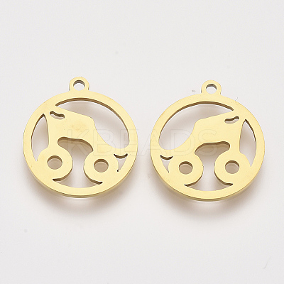 201 Stainless Steel Pendants STAS-S110-024G-1