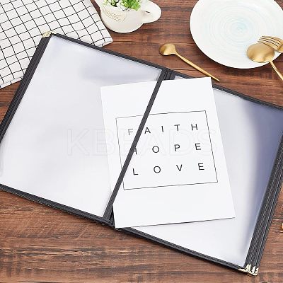 A4 Plastic Menu Book Protector AJEW-WH0237-11-1