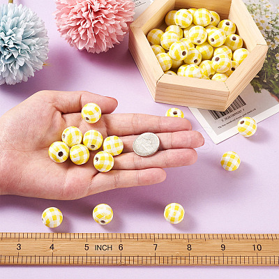 Natural Wooden Beads WOOD-TAC0010-05G-1