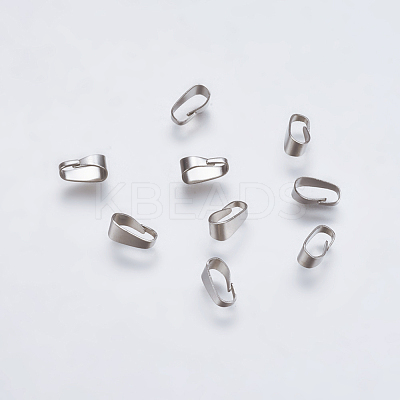 Tarnish Resistant 304 Stainless Steel Snap on Bails STAS-L201-02B-1