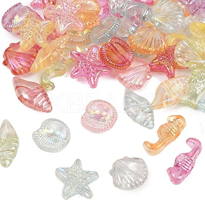 250Pcs 50g Transparent Acrylic Beads TACR-FP0001-05-1