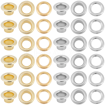 200Pcs 2 Colors Iron Grommet Eyelet Findings IFIN-GF0001-59B-1