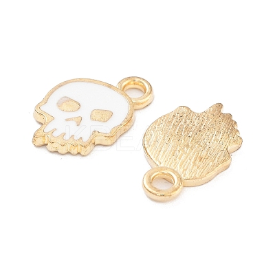 Halloween Theme Light Gold Plated Alloy Enamel Pendants ENAM-M219-14KCG-02A-1