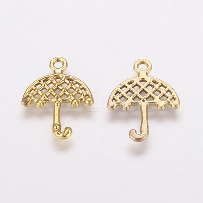 Tibetan Style Umbrella Pendants TIBEP-LF1300YKG-AG-LF-1