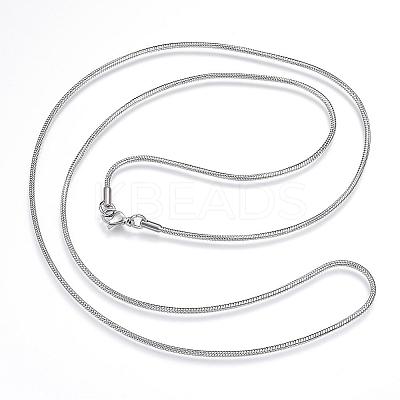 Non-Tarnish 304 Stainless Steel Snake Chain Necklaces NJEW-D285-03P-1