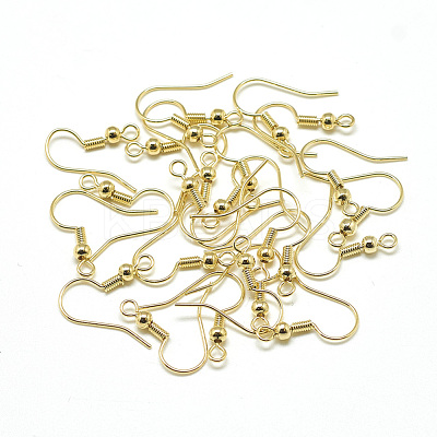 Brass Earring Hooks KK-T032-006G-1