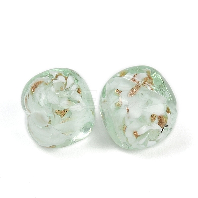 Handmade Gold Sand Lampwork Beads LAMP-H069-01C-1