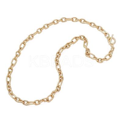 7MM 304 Stainless Steel Figaro Chain OT Necklaces NJEW-JN05706-1