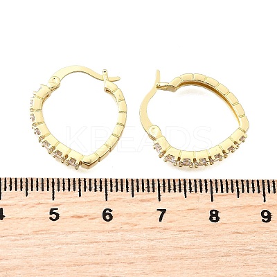 Oval Brass Micro Pave Clear Cubic Zirconia Hoop Earrings EJEW-Z121-02G-1