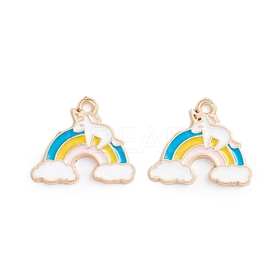 Alloy Enamel Pendants X-ENAM-WH0047-34KCG-1