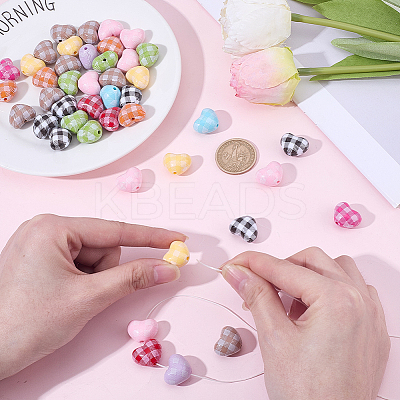 50Pcs Opaque Acrylic Beads OACR-SP0002-03-1