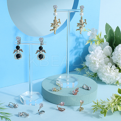 30Pcs 3 Colors Brass Clip-on Earring Findings KK-SC0003-87-1