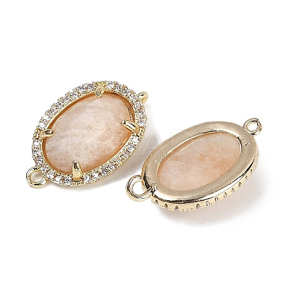 Natural Moonstone Faceted Oval Links G-B126-07G-12-1