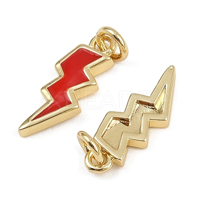 Brass Enamel Charms KK-L240-28G-1