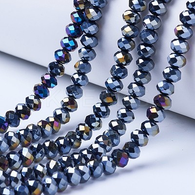 Electroplate Glass Beads Strands EGLA-A034-P3mm-B01-1
