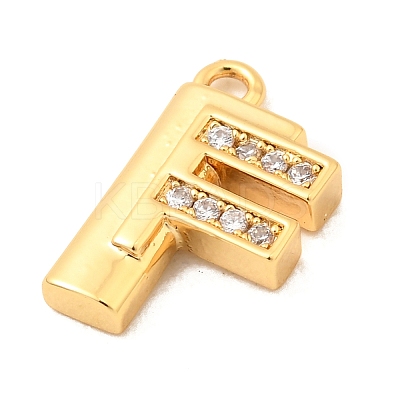 Brass Micro Pave Cubic Zirconia Pendants KK-C117-12G-F-1
