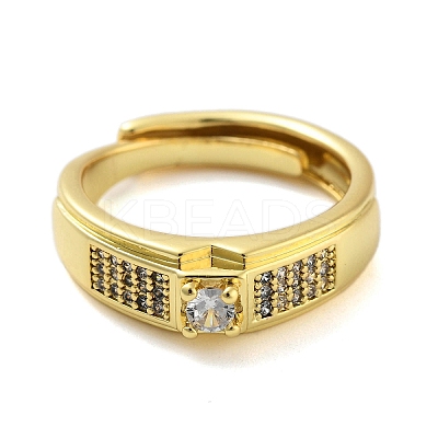 Clear Cubic Zirconia Adjustable Rings RJEW-L120-019G-1