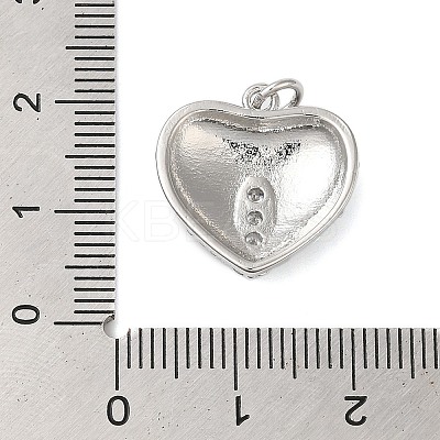 Rack Plating Brass & Clear Cubic Zirconia Pendants KK-S372-29P-1