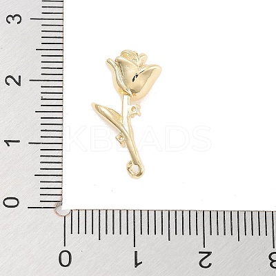 Brass Pave Clear Cubic Zirconia Pendants KK-Z061-12G-1