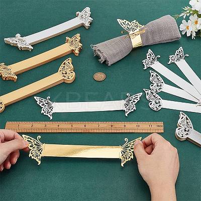 100Pcs 4 Styles Metallic Paper Napkin Rings AJEW-GO0002-04-1