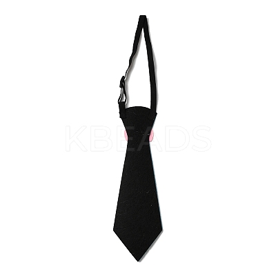 Easter Theme Rabbit Egg Glitter Felt Necktie AJEW-C030-01D-1