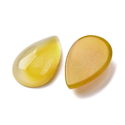 Natural Yellow Agate Cabochons G-B082-09-1