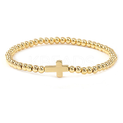 Brass & 304 Stainless Steel Beads Stretch Bracelets Set EI7625-3-1