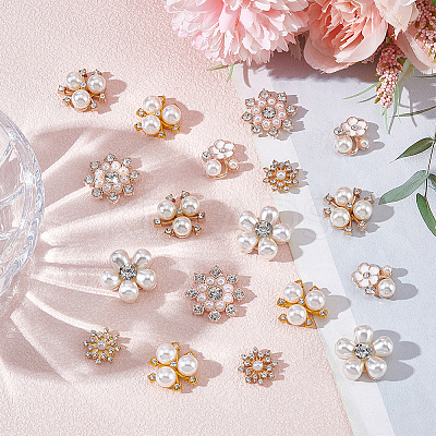 30Pcs 6 Styles Alloy Cabochons FIND-GF0008-11-1