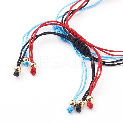 Adjustable Nylon Thread Braided Bead Bracelets BJEW-JB05997-1