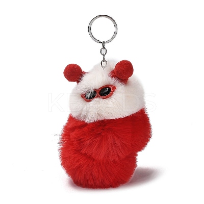 Cute Plush Cloth Worm Doll Pendant Keychains LS-KEYC-P014-B02-1