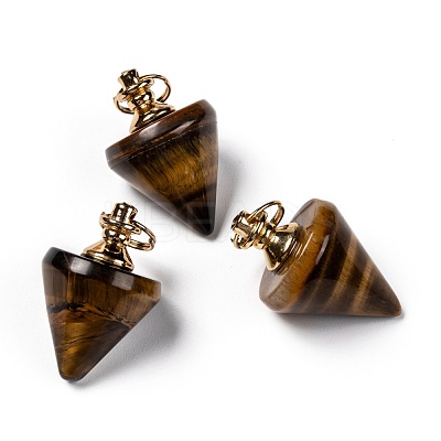 Natural Tiger Eye Pendants G-Z010-01A-1