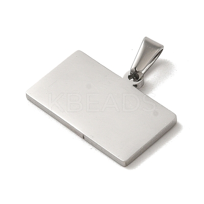 Non-Tarnish 304 Stainless Steel Stamping Blank Tag Pendants STAS-B053-02P-1