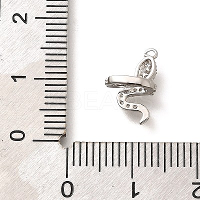 Brass Micro Pave Cubic Zirconia Charms KK-C085-17P-1