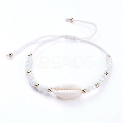 Adjustable Nylon Thread Braided Bead Bracelets BJEW-JB05211-01-1