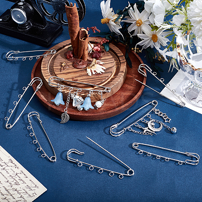 30Pcs Iron Brooch Findings  FIND-SC0020-46P-1