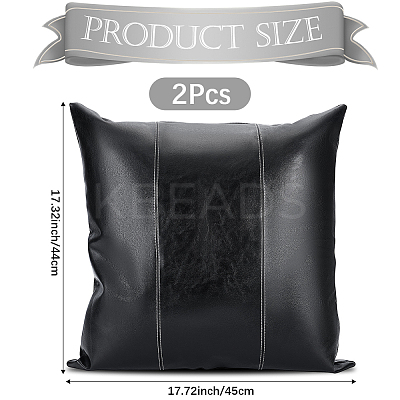 Square Imitation Leather Pillow Case AJEW-WH20006-406C-1