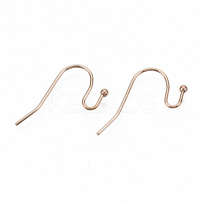 304 Stainless Steel Earring Hooks X-STAS-S111-005RG-NR-1