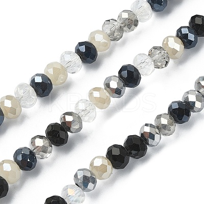 Electroplate Glass Beads Strands EGLA-YW0002-D01-1