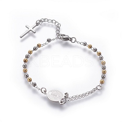 201 Stainless Steel Charm Bracelets BJEW-P258-15-1