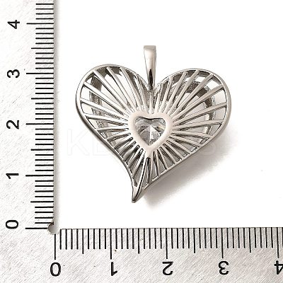 Brass Micro Pave Cubic Zirconia Pendants KK-B128-10P-1