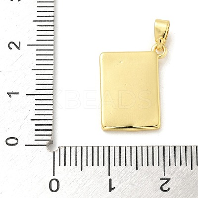 Clubs Brass Enamel Pendants KK-G517-06G-03-1