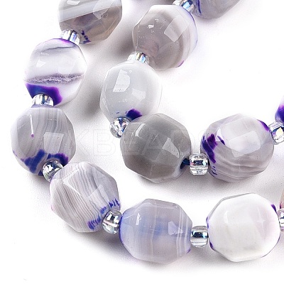 Natural Agate(Dyed) Beads Strands G-T141-05A-1
