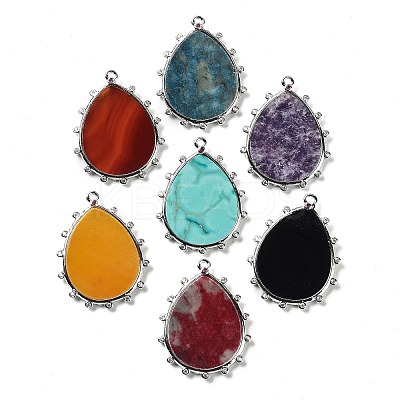 Natural Mixed Stone Pendants G-D072-01P-1