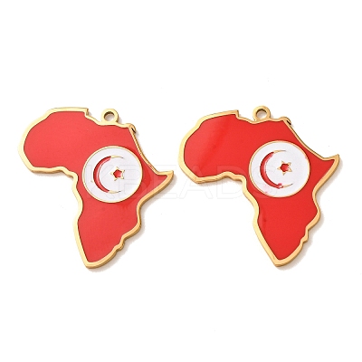 304 Stainless Steel & Enamel Pendants SA-CBA6ECE-01G-G05-1