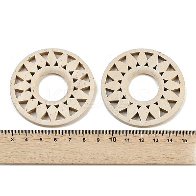 (Defective Closeout Sale: Wormhole) Wood Hollow Sunflower Crystal Ball Holders WOOD-XCP0002-11-1