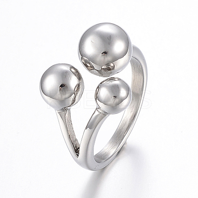 Tarnish Resistant 304 Stainless Steel Finger Rings RJEW-H125-12G-19mm-1