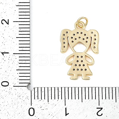 Rack Plating Brass Micro Pave Cubic Zirconia Pendants KK-H509-30G-1