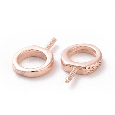 925 Sterling Silver Screw Eye Peg Bails X-STER-D035-42RG-1